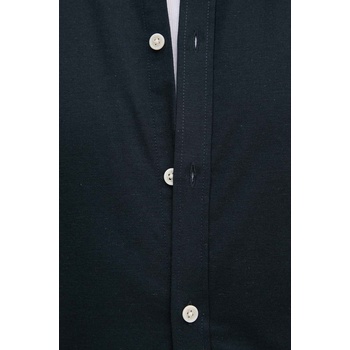 Lindbergh Риза Lindbergh мъжка в черно с кройка по тялото с права яка 30-203174A (30.203174A.BLACK)