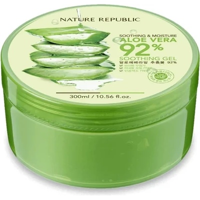 NATURE REPUBLIC Soothing & Moisture Aloe Vera 92% Soothing Gel - Успокояващ И Хидратиращ Гел За Лице И Тяло С Алое Вера 300мл