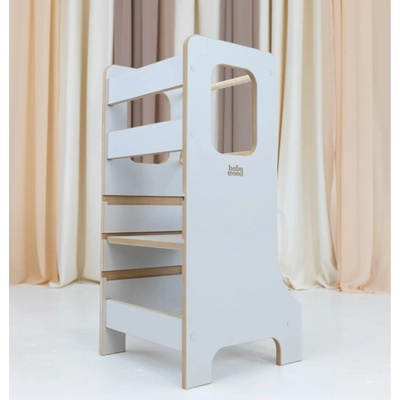 BabyWood Učiaca veža Montessori Kitchen Helper SLIM M kašmír