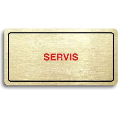 ACCEPT Piktogram SERVIS - zlatá tabulka - barevný tisk