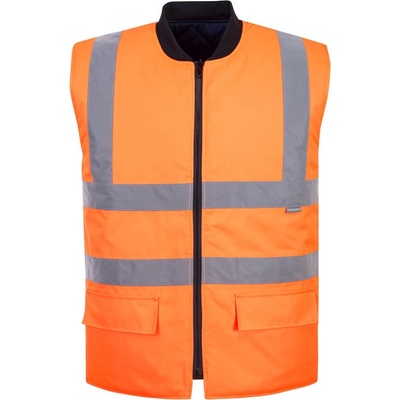 PortWest Vesta S469 Hi-Vis oboustranná zateplená reflexní oranžová
