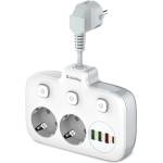ColorWay 2 Plug + 4 USB 2,5 cm Switch (CW-CHE24PDW)