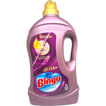 BINGO течен перилен препарат, 50 пранета, 3 литра, Цветно пране, Tum Renkler