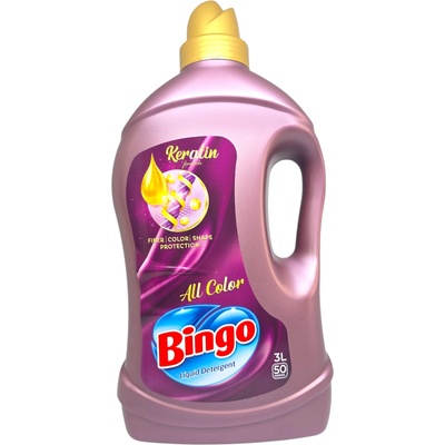 BINGO течен перилен препарат, 50 пранета, 3 литра, Цветно пране, Tum Renkler