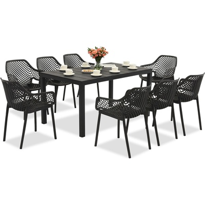 BICA Комплект градински мебели King/Aria антрацит за 8 души Bica (BC440ANT-8xBC315ANT)