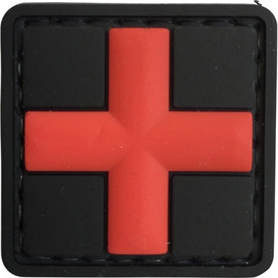 WARAGOD Nášivka 3D Medic čierna 3x3cm