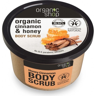 Organic Shop tělový peeling Med a Skořice 250 ml