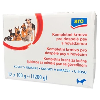 Aro pre dospelé psy s hovädzím mäsom 12 x 100 g