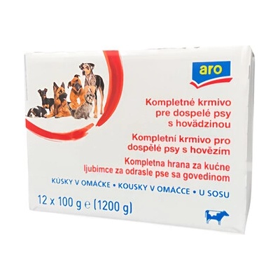 Aro pre dospelé psy s hovädzím mäsom 12 x 100 g