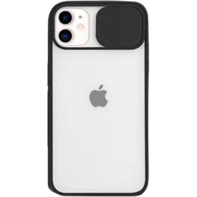 SES Silikonové ochranné s posuvným krytem na fotoaparát Apple iPhone 13 Pro Max - čierne