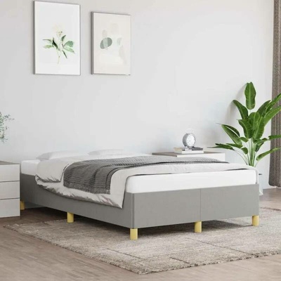 vidaXL 11461.3269638 Rám postele bez matrací světle šedá textil