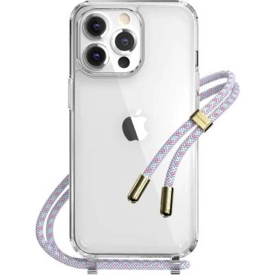 SwitchEasy Play Lanyard Angel Case - хибриден удароустойчив кейс с връзка за носене за iPhone 13 Pro (прозрачен)