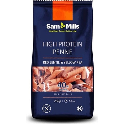 Sam Mills Proteinové těstoviny penne ze žlutého hrachu a červené čočky 40% proteinu 250 g