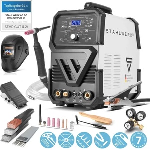 STAHLWERK Цифров заваръчен апарат STAHLWERK AC/DC TIG 200 Pulse Pro/ 200A (1036) Заваръчен апарат