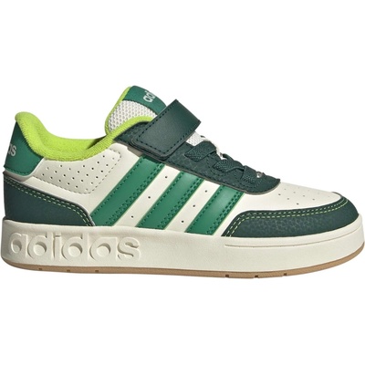 adidas detská voľnočasová obuv BREAKBASE J biela tmavo zelená zelená
