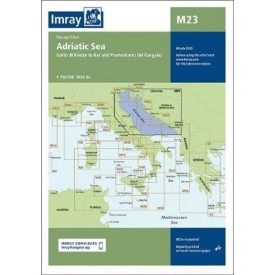 Imray Chart M23 Adriatic Sea Passage Chart, Golfo di Trieste to Bar and Promontorio del Gargano Imray, Laurie, Norie & Wilson Ltd