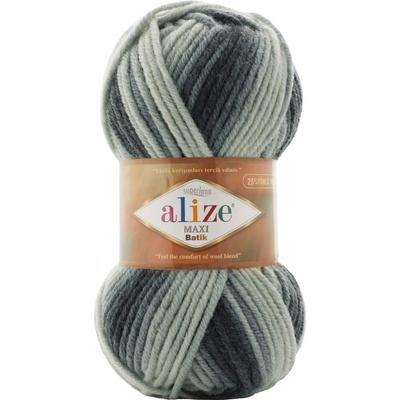 Alize Superlana maxi batik 7786 černo-šedý melír