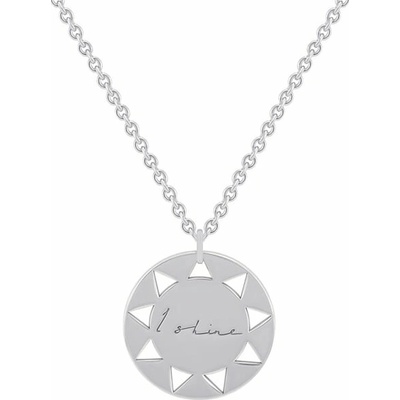 Eppi Strieborný prívesok z kolekcie #ZaNormalniHolky s gravírom I shine P37878