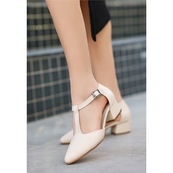 Erbil Shoes Дамски обувки с ток - Бежови #370102 (370102_Бежов)