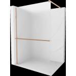 Mexen Kioto+ стена за душ с рафт Walk-in 140 x 200 см, скреж, изчеткана мед - 800-140-121-65-30 (800-140-121-65-30)