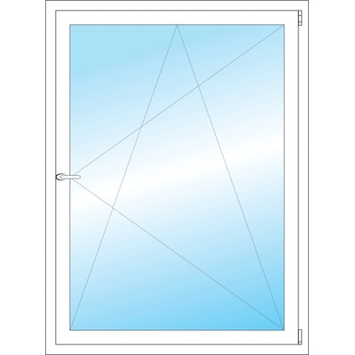 OKNA HNED Plastové okno 104x140 cm bílé otevíravé a sklopné pravé