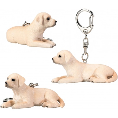 Přívěsek na klíče Teddies zvířátko kov/plast 5 8cm mix druhů Zvířátka Zlatý retrívr