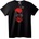 NOONEBRAND Тениска Червена Skull маска - L, Black