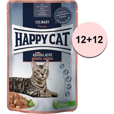Happy Cat Pouches Meat in Sauce Culinary Atlantik Lachs 85 g
