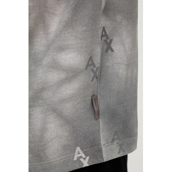 Giorgio Armani Памучна тениска с яка Armani Exchange в сиво с десен XM001884 AF10356 (XM001884.AF10356)