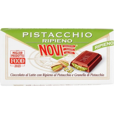 Novi mliečna čokoláda s pistáciovou náplňou a sekanými pistáciami 105 g