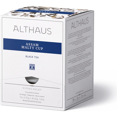 Althaus Черен чай Althaus Assam Malty Cup Pyra Tea Pack 15x2.75g