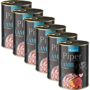 Dolina Noteci Консерва Piper Adult с агнешко и моркови 6 x 400 г