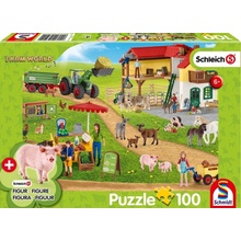 SCHMIDT Schleich Farma s prodejním stánkem + figurka Schleich 100 dílků