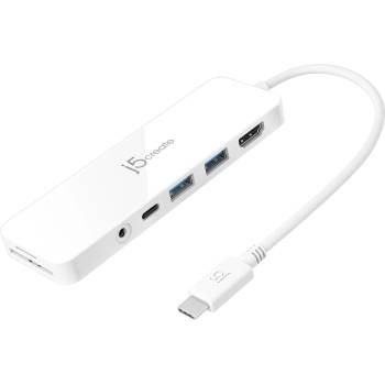 j5create USB hub j5create Multi-Port JCD373, 6-ports USB, HDMI, SD, 3.5mm jack with PD (JCD373)
