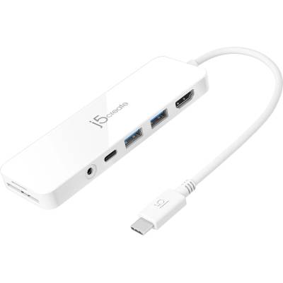 j5create USB hub j5create Multi-Port JCD373, 6-ports USB, HDMI, SD, 3.5mm jack with PD (JCD373)