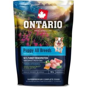 ONTARIO Проба Ontario Puppy & Junior All Breeds Monoprotein Turkey & Sweet Potatoes 0, 1kg (214-13173)