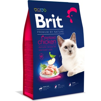 Brit Cat Premium By Nature Стерилизирана пилешка храна 8кг
