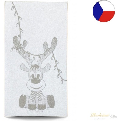 Veba Ručník ZARA Vánoční sob šedá 55 x 100 cm
