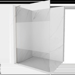 Mexen Kioto L преграда за душ Walk-in 120 x 200 см, прозрачно/матово, четкан никел - 800-120-103-97-35 (800-120-103-97-35)