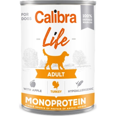 Calibra Dog Life Adult Пуйка с ябълки 400г