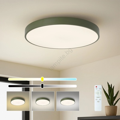 Brilagi - LED димируемо таванно осветително тяло POOL LED/60W/230V 3000-6000K 60 cm зелено+дистанционно управление (BG3741)