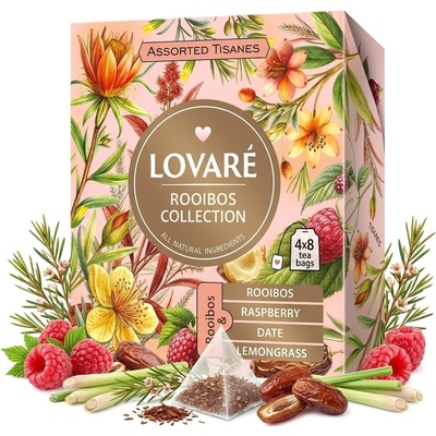 Lovaré Rooibos collection 32 sáčků kolekce čajů 48 g