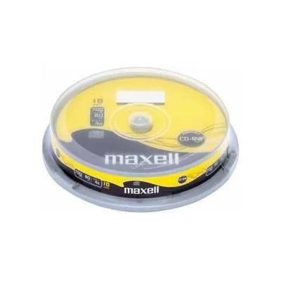 Maxell CD-RW80 MAXELL, 700MB, 52x, 10 бр. , ML-DC-CDRW-10-CAKE