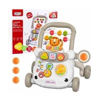 LeanToys Educational Walker Interactive Pusher Blocks Clock Gears Gray