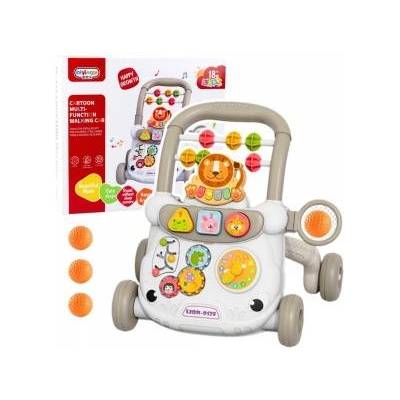 LeanToys Educational Walker Interactive Pusher Blocks Clock Gears Gray