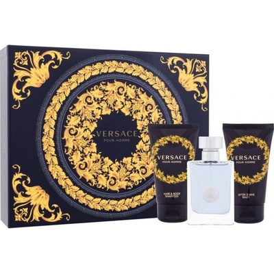 Versace pour Homme EDT 50 ml + balzám po holení 50 ml + šampon na vlasy a tělo 50 ml dárková sada