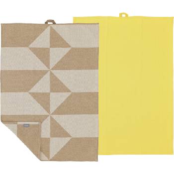 Södahl Малки кухненски кърпи Twist 50 x 70 см бежово-жълти 2 бр (35085)