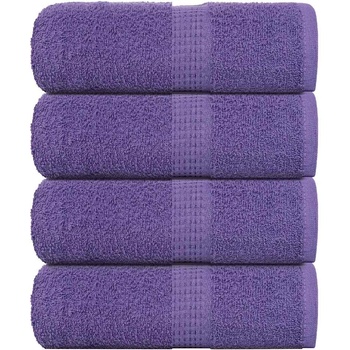 vidaXL Кърпи за гости FROGN 4 бр. лилави 30x50 см 360 г/м2 (136876)