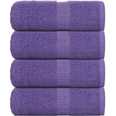 vidaXL Кърпи за гости FROGN 4 бр. лилави 30x50 см 360 г/м2 (136876)