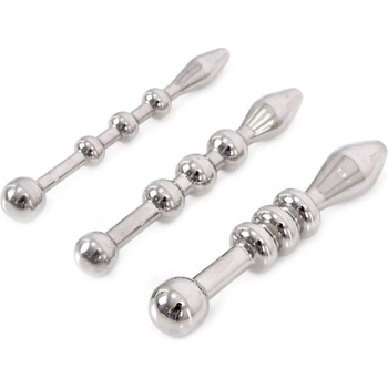 Image 1 of Kiotos Steel Urethral Trainer Kit 3 Solid Beads Penisplugs